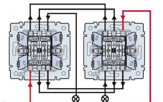 Схема подключения проходного выключателя для управления освещением